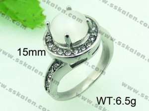  Stainless Steel Stone&Crystal Ring - KR31502-L
