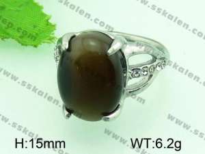  Stainless Steel Stone&Crystal Ring - KR31557-L