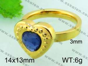 Stainless Steel Stone&Crystal Ring - KR32121-Z