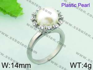  Stainless Steel Stone&Crystal Ring - KR32780-L