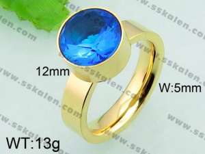  Stainless Steel Stone&Crystal Ring - KR32917-K