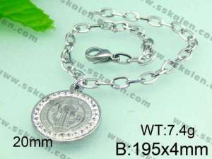 Stainless Steel Stone Bracelet    - KB48208-Z