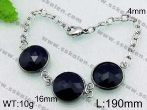 Stainless Steel Stone Bracelet  - KB55178-Z