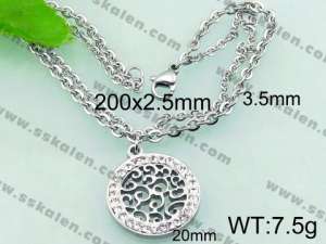 Stainless Steel Stone Bracelet  - KB55862-Z