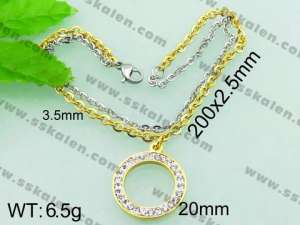 Stainless Steel Stone Bracelet  - KB55870-Z