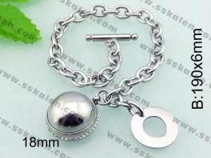 Stainless Steel Stone Bracelet  - KB56286-Z