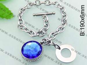 Stainless Steel Stone Bracelet  - KB56290-Z