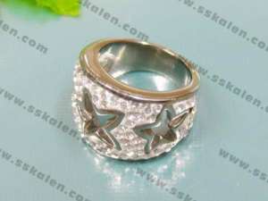 Stainless Steel Stone Ring - KR11359-K