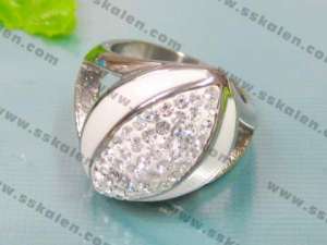 Stainless Steel Stone Ring - KR11409-K