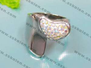 Stainless Steel Stone Ring - KR11433-K