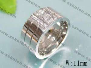 Stainless Steel Stone Ring - KR11933-K