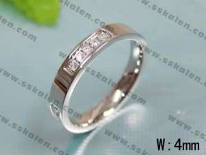 Stainless Steel Stone Ring - KR11994