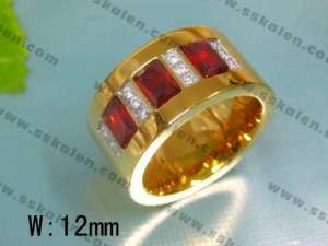 Stainless Steel Gold-Plating Ring - KR12184-K