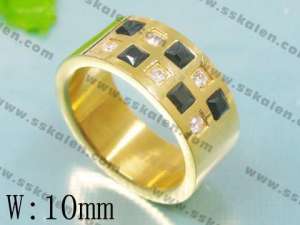 Stainless Steel Gold-Plating Ring - KR9282