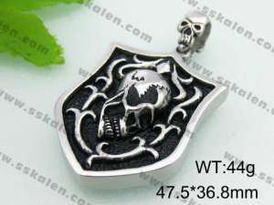 Stainless Skull Pendant - KP31788-D