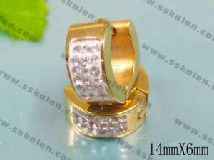 Stainless Steel Gold-Plating Earring - KE10966