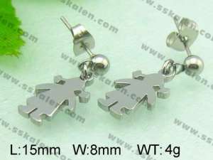 Stainless Steel Earring  - KE51107-Z