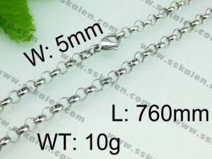 Stainless Steel Necklace  - KN10036-Z