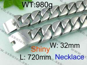 Stainless Steel Necklace  - KN10320-D