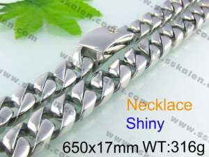 Stainless Steel Necklace - KN11105-D
