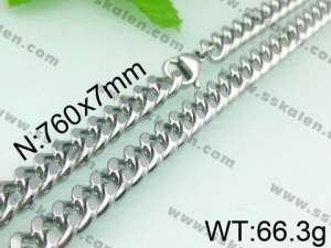 Stainless Steel Necklace  - KN12346-Z