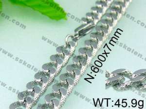 Stainless Steel Necklace  - KN12685-Z