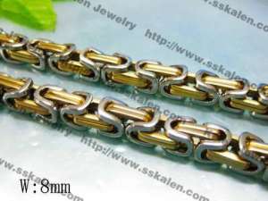 Stainless Steel Gold-Plating Necklace  - KN1284
