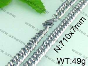  Stainless Steel Necklace    - KN13690-Z
