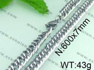  Stainless Steel Necklace    - KN13691-Z