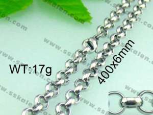 Stainless Steel Necklace  - KN14168-Z