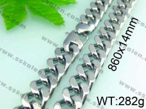 Stainless Steel Necklace  - KN14546-Z
