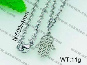Stainless Steel Necklace   - KN17027-Z