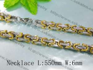 Stainless Steel Gold-Plating Necklace - KN3674