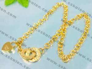 Stainless Steel Gold-Plating Necklace - KN4153