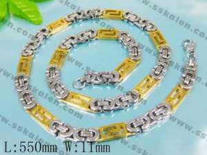 Stainless Steel Gold-Plating Necklace - KN4917