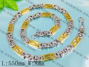 Stainless Steel Gold-Plating Necklace - KN4931