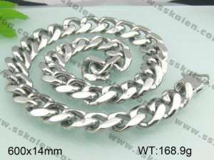 Stainless Steel Necklace  - KN8909-T