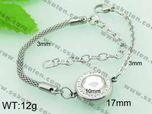 Stainless Steel Stone Bracelet  - KB58197-Z