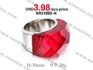 New Arrival Stone Jewelry Ring Stainless Steel Ring For Women - KR31893-K