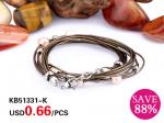 Loss Promotion Leather & Shell Pearl Bracelet (women) - KB51331-K