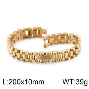 Stainless Steel Gold-plating Bracelet - KB100093-K