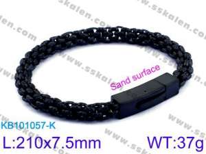 Stainless Steel Black-plating Bracelet - KB101057-K