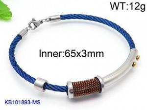 Stainless Steel Wire Bangle - KB101893-MS