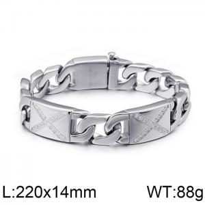 Stainless Steel Stone Bracelet - KB102753-BD