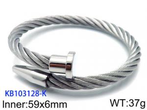 Stainless Steel Wire Bangle - KB103128-K