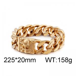Stainless Steel Gold-plating Bracelet - KB104628-K