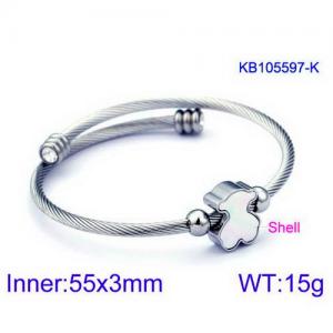 Stainless Steel Wire Bangle - KB105597-K