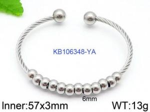 Stainless Steel Wire Bangle - KB106348-YA