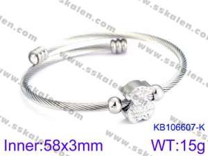 Stainless Steel Wire Bangle - KB106607-K
