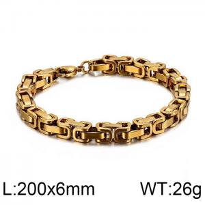 Stainless Steel Gold-plating Bracelet - KB106727-Z